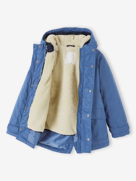 3-in-1-parka voor baby met afneembaar vest felblauw+grijsblauw+kaki+Marinegrijs+pecannoot - vertbaudet enfant 