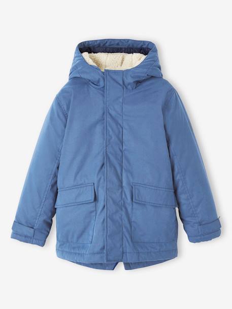 3-in-1-parka voor baby met afneembaar vest felblauw+grijsblauw+kaki+Marinegrijs+pecannoot - vertbaudet enfant 