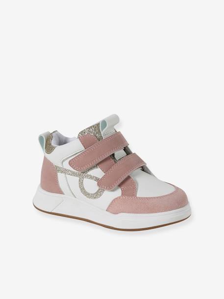 Hoge kindersneakers met klittenband veel roze - vertbaudet enfant 