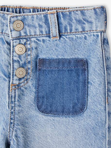 Wijde jeans babymeisje stone - vertbaudet enfant 