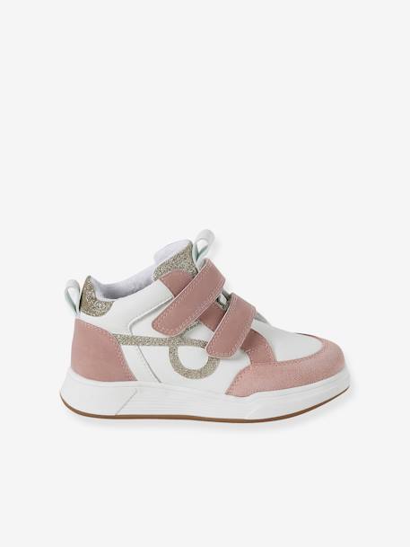 Hoge kindersneakers met klittenband veel roze - vertbaudet enfant 