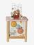 Grote houten activiteitenkubus Beige LOVELY FARM+roze+rozen+Tanzania - vertbaudet enfant 