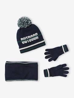 -Jongensset muts + snood + handschoenen