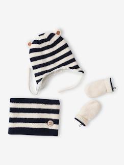 Baby-Accessoires-Muts sjaal handschoenen-Peruaanse set voor jongensbaby