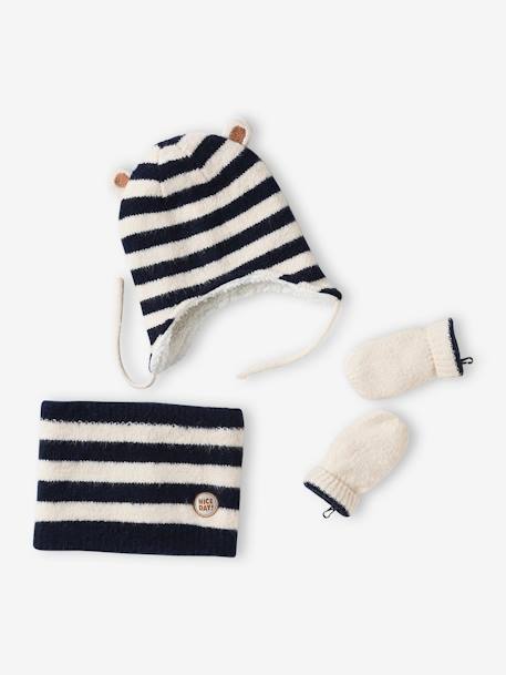 Peruaanse set voor jongensbaby ecru - vertbaudet enfant 