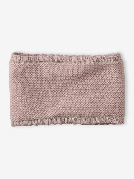 Kerstset muts + sjaal + wanten voor babymeisjes roze (poederkleur) - vertbaudet enfant 