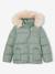 Meegroeijack van fleece voor meisjes met afneembare capuchon en mouwen korstmos - vertbaudet enfant 