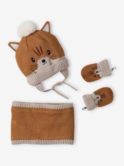 Baby-Dierenset muts + snood + wanten baby