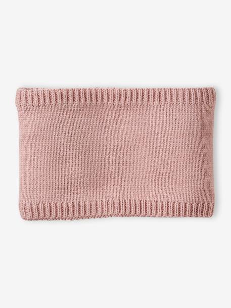 Set van babymeisjes muts + snood + wanten lichtroze+roze (poederkleur) - vertbaudet enfant 