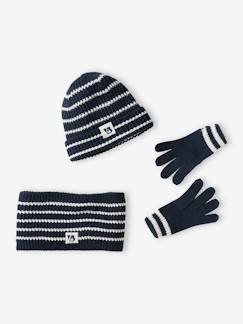 Jongens-Accessoires-Set van muts + snood + handschoenen voor jongens