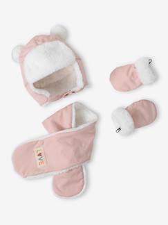 Baby-Babyset-Set chapka + sjaal + wanten voor baby's