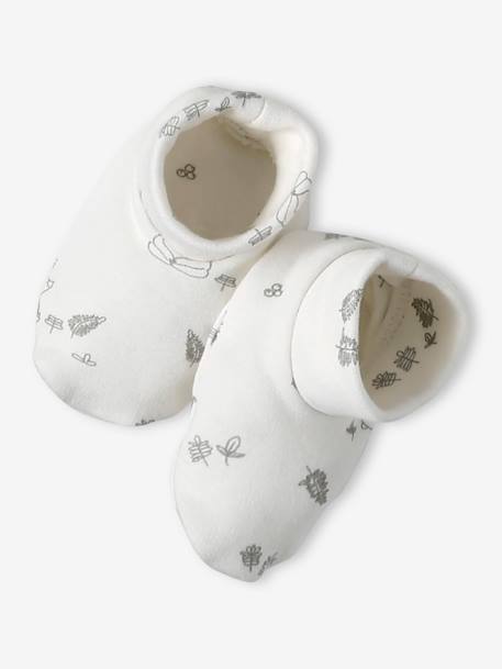 Set beer muts + wanten + slofjes + babytas voor baby, aanpasbaar bleekblauw - vertbaudet enfant 