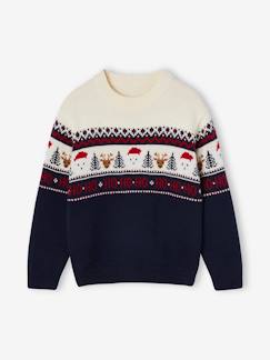 Meisje-Trui, vest, sweater-Trui-Jacquard kindertrui in kerstthema familiecapsule