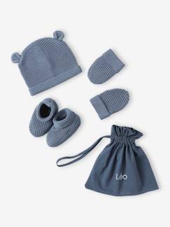 Baby-Accessoires-Set babymutsjes, wanten en laarsjes en bijpassend zakje Oeko-Tex®