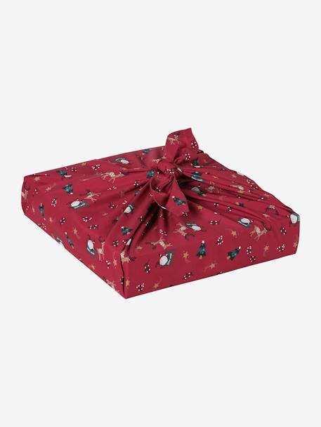 Set van 2 furoshikis Kerstman rood - vertbaudet enfant 