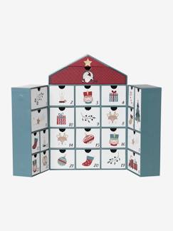 Linnengoed en decoratie-Decoratie-Decoratietoebehoren-Adventskalender huis van karton