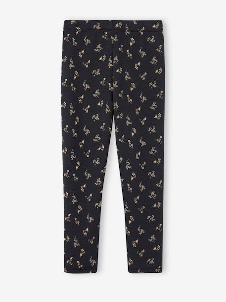 Meisjeslegging met fleecevoering antraciet+Bruin met print - vertbaudet enfant 