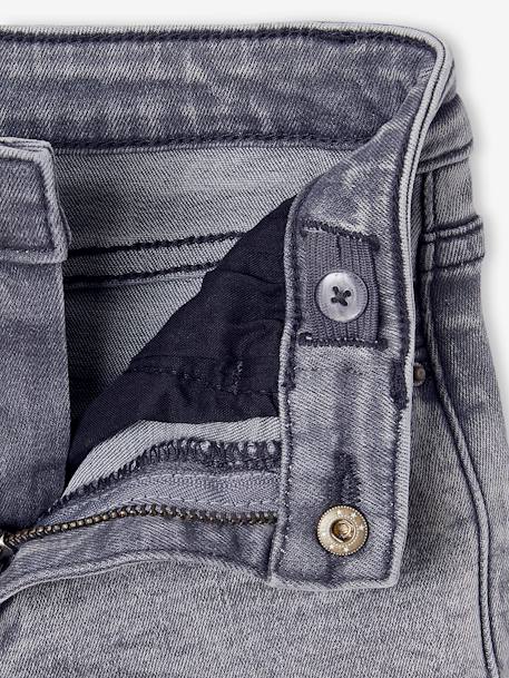 Slim jeans gemiddeld meisjes denimgrijs+donkerblauw+middenblauw - vertbaudet enfant 