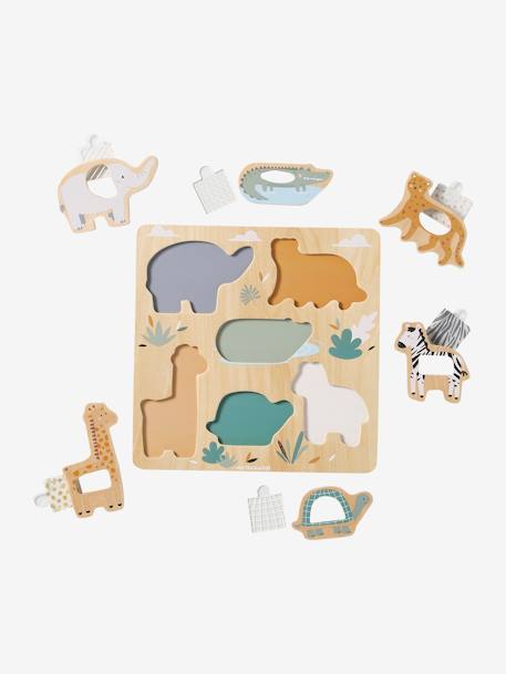 2-in-1 puzzel Tanzania FSC 100%®-hout groen - vertbaudet enfant 