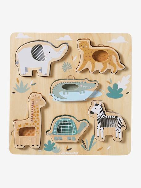 2-in-1 puzzel Tanzania FSC 100%®-hout groen - vertbaudet enfant 