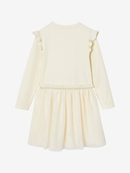 Festliches Mädchen Kleid mit Tüll ecru - vertbaudet enfant 