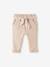 Babybroek met stoffen riem beige+groengrijs+oudroze - vertbaudet enfant 