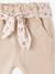 Babybroek met stoffen riem beige+groengrijs+oudroze - vertbaudet enfant 