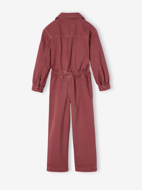 Jumpsuit voor meisjes pruim - vertbaudet enfant 