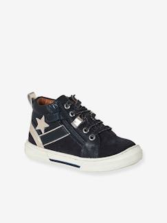 -Hoge sneakers met veters en rits