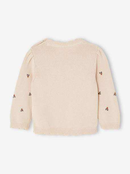 Babytrui met geborduurde bloemen beige (poederkleur) - vertbaudet enfant 