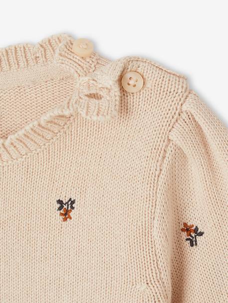 Babytrui met geborduurde bloemen beige (poederkleur) - vertbaudet enfant 