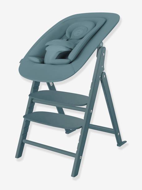 Hoge stoel Click & Fold CYBEX blauw+hout+wit+zwart - vertbaudet enfant 