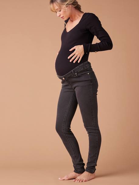 Skinny zwangerschapsjeans ENVIE DE FRAISE donkerblauw+zwart denim - vertbaudet enfant 