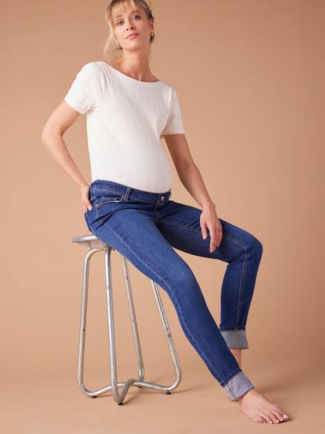 Skinny zwangerschapsjeans ENVIE DE FRAISE donkerblauw+zwart denim - vertbaudet enfant 