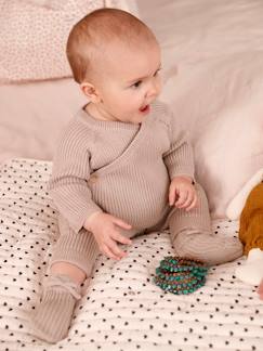 -Babyset met gebreide broek + sokjes