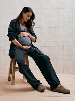 -3-delige zwangerschaps- en borstvoedingsset: tanktop + vest + broek met wijde pijpen