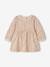 Babyjurk van molton beige (poederkleur)+goudbeige+nachtblauw - vertbaudet enfant 