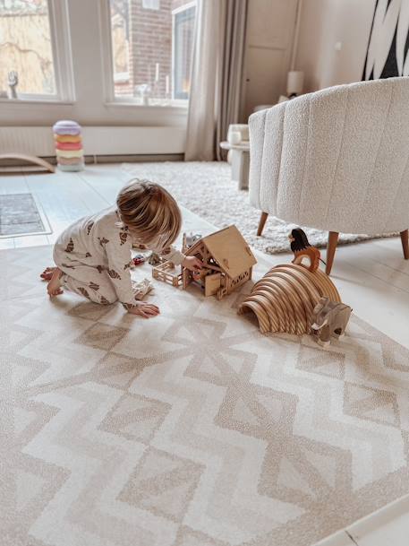 Kilim EEVEVE puzzel speelmat groen+zandbeige - vertbaudet enfant 