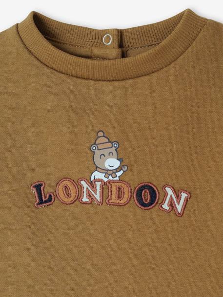 Sweatshirt jongensbaby London olijf - vertbaudet enfant 