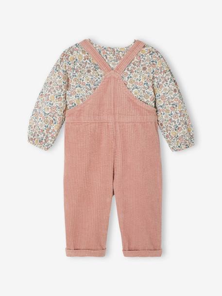 Babyset blouse + salopette karamel+oudroze - vertbaudet enfant 