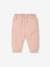 Fluwelen battlebroek met fleece voering voor baby's roze (poederkleur) - vertbaudet enfant 