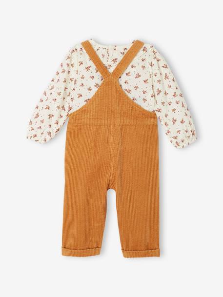 Babyset blouse + salopette karamel+oudroze - vertbaudet enfant 