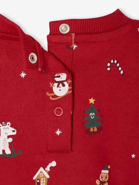 Baby Weihnachts-Geschenkset: Sweatshirt & Mütze rood - vertbaudet enfant 