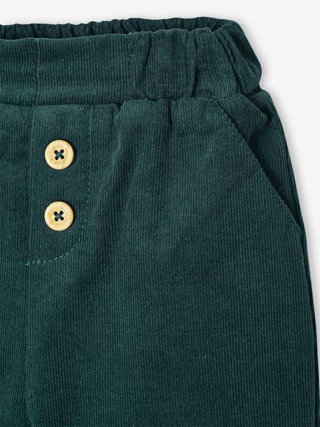 Fluwelen broek met fleece voering voor baby's dennen - vertbaudet enfant 