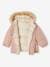 Omkeerbaar donsjack/parka voor baby oudroze - vertbaudet enfant 