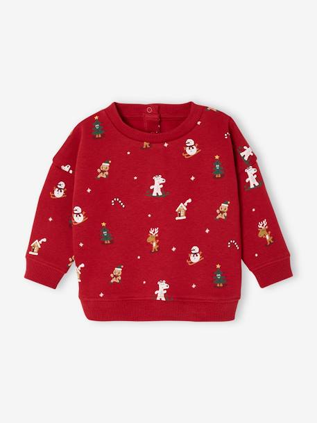 Baby Weihnachts-Geschenkset: Sweatshirt & Mütze rood - vertbaudet enfant 