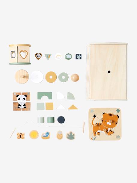 Multifunctionele box van FSC 100%-hout groen - vertbaudet enfant 