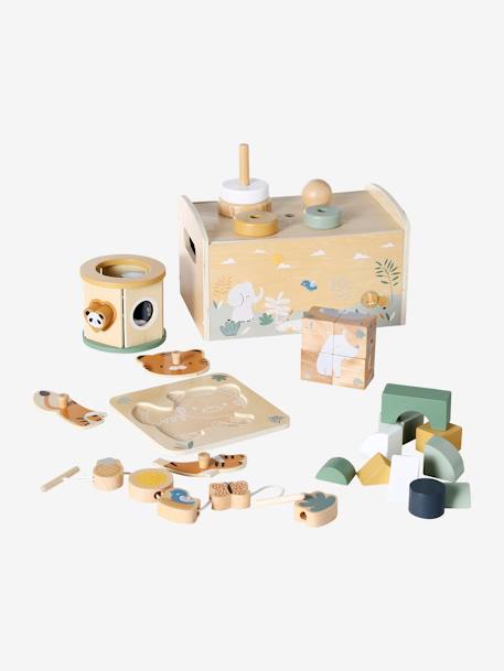 Multifunctionele box van FSC 100%-hout groen - vertbaudet enfant 