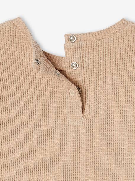 T-shirt met honingraatstructuur jongensbaby beige - vertbaudet enfant 