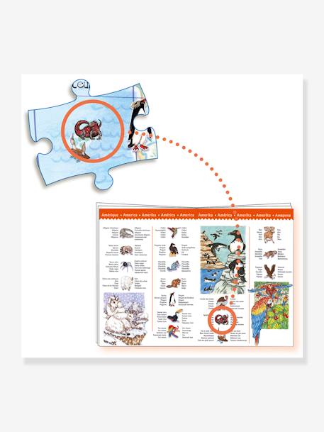 Puzzel 100 stukjes Dieren van de wereld DJECO MEERDERE KLEUREN - vertbaudet enfant 